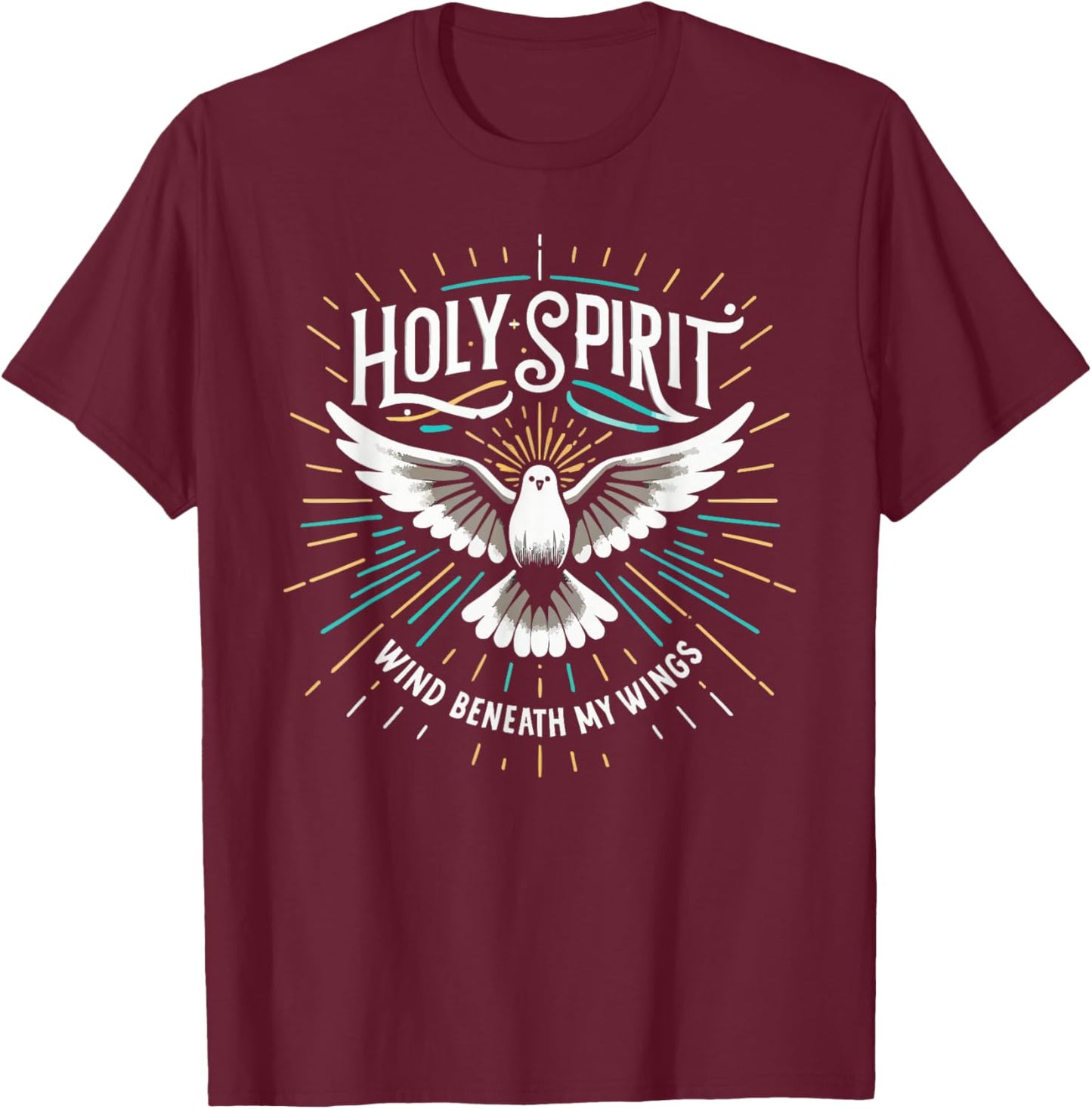 Holy Spirit I Love Jesus Christ Catholic Christian Faith T-Shirt - T-Shirt | Maroon