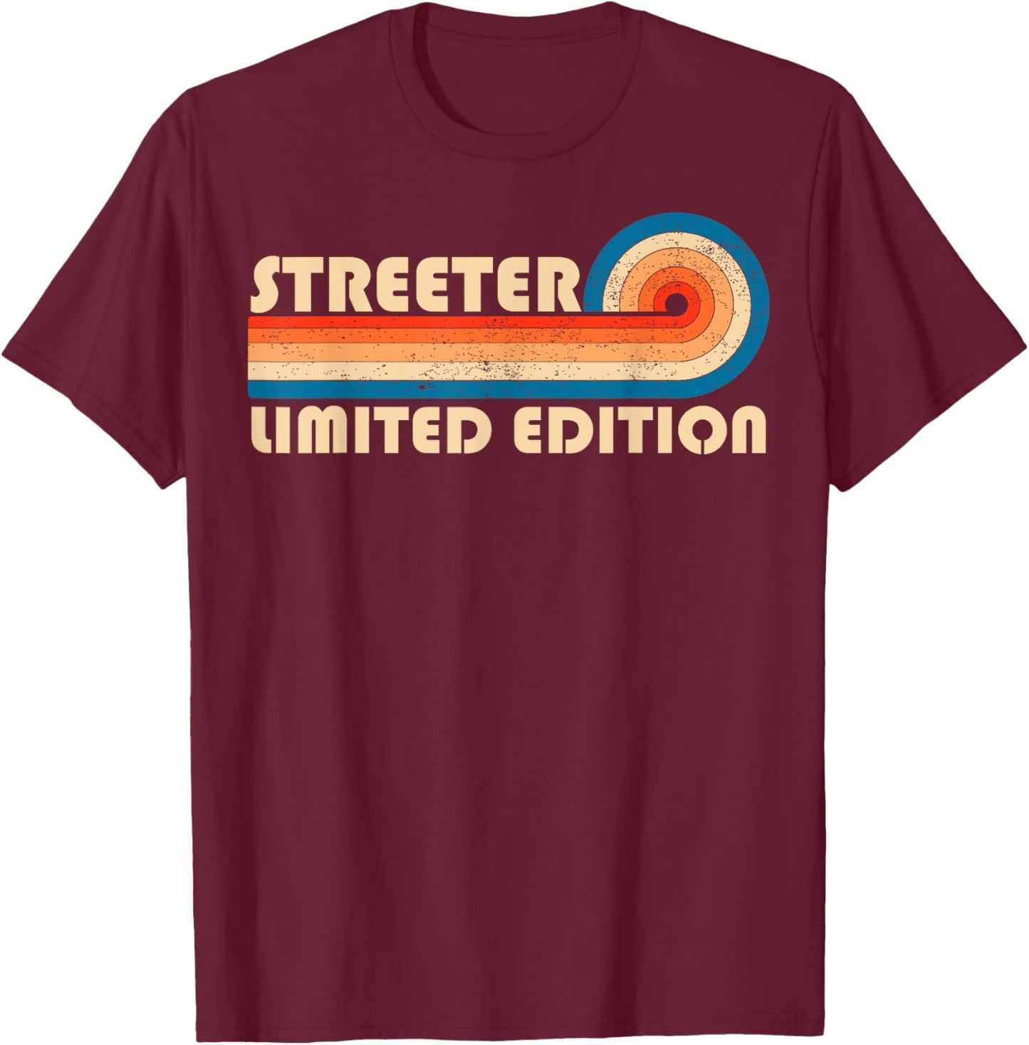 STREETER Surname Retro Vintage 80s 90s Birthday Reunion T-Shirt - T-Shirt | Maroon