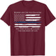 Blessed Are The Peacemakers Thin Blue Line T-Shirt - T-Shirt | Maroon