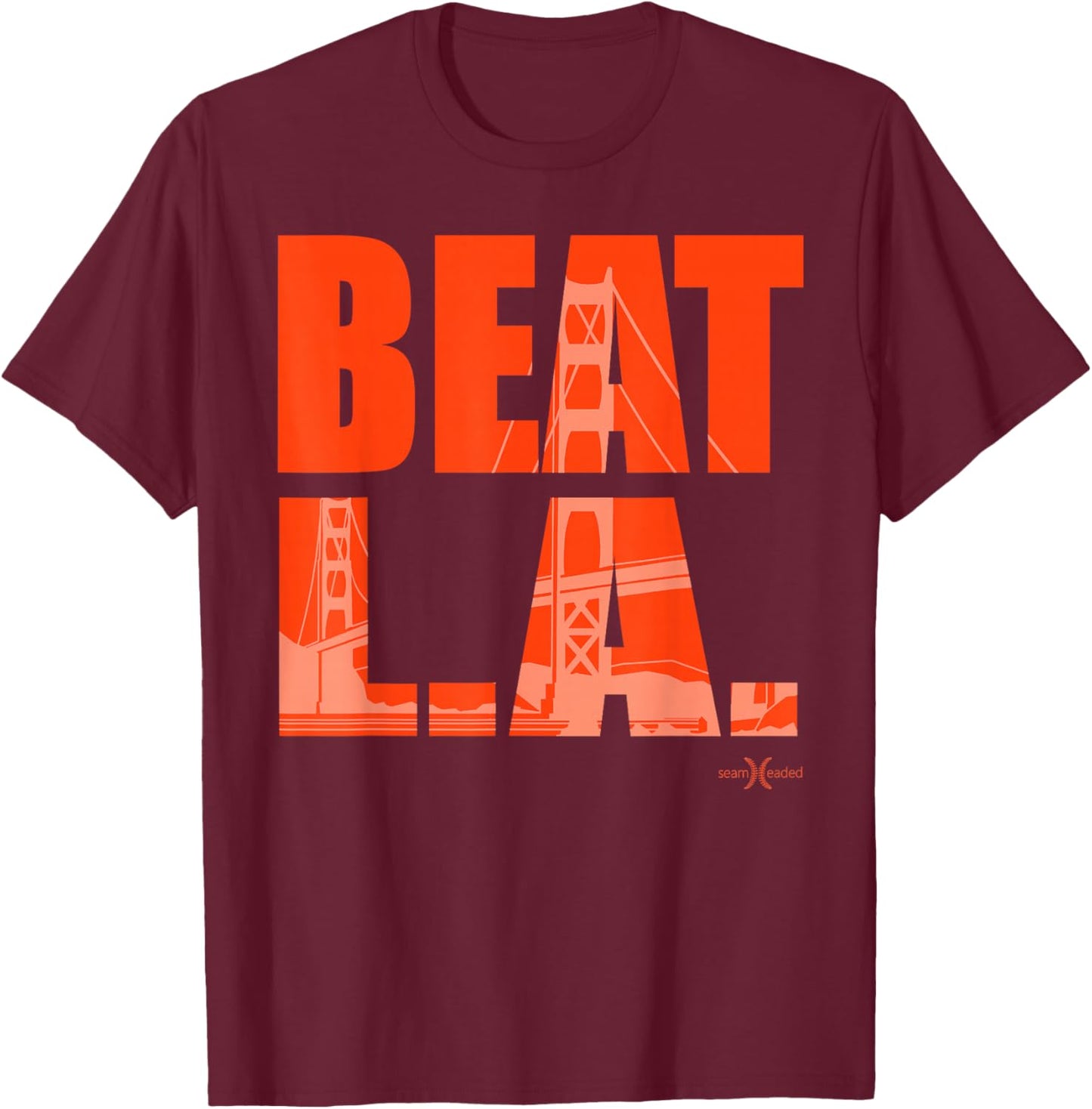 Beat LA | San Francisco Baseball T-Shirt - T-Shirt | Maroon