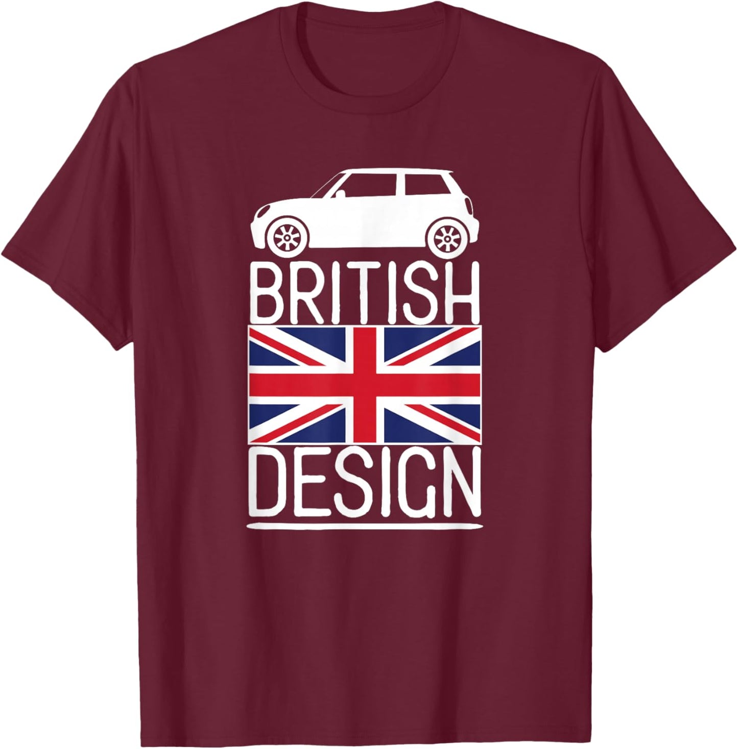 British Classic Car Mini T-Shirt - T-Shirt | Maroon