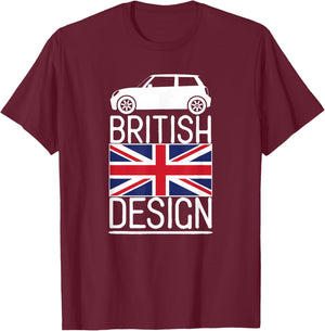 British Classic Car Mini T-Shirt - T-Shirt | Maroon