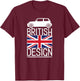 British Classic Car Mini T-Shirt - T-Shirt | Maroon