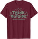 Think Outside No Box Required Graphic T-Shirt - T-Shirt | Maroon