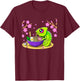 Kawaii Chameleon Eating Ramen T-Shirt - T-Shirt | Maroon