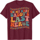 On My Baby Daddy's Last Nerve On Back T-Shirt - T-Shirt | Maroon