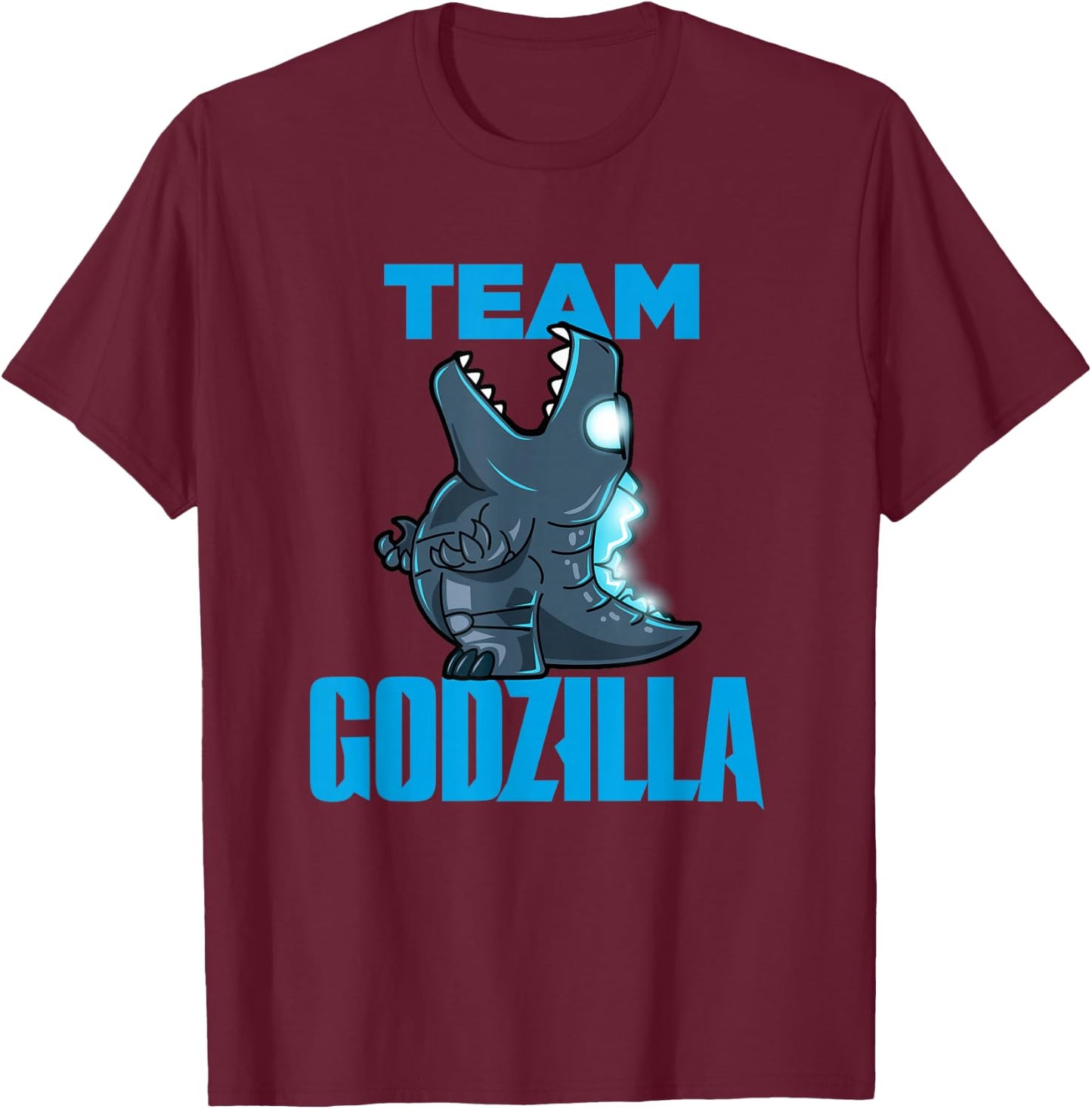 Godzilla vs Kong - Official Team Godzilla Cutesy Version T-Shirt - T-Shirt | Maroon