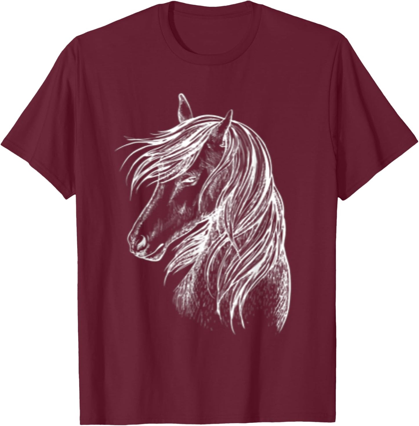 Girls horses love riding horse box great beauty T-Shirt - T-Shirt | Maroon