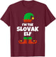 I'm The Slovak Elf Family Pajama Christmas Funny Slovakia T-Shirt - T-Shirt | Maroon