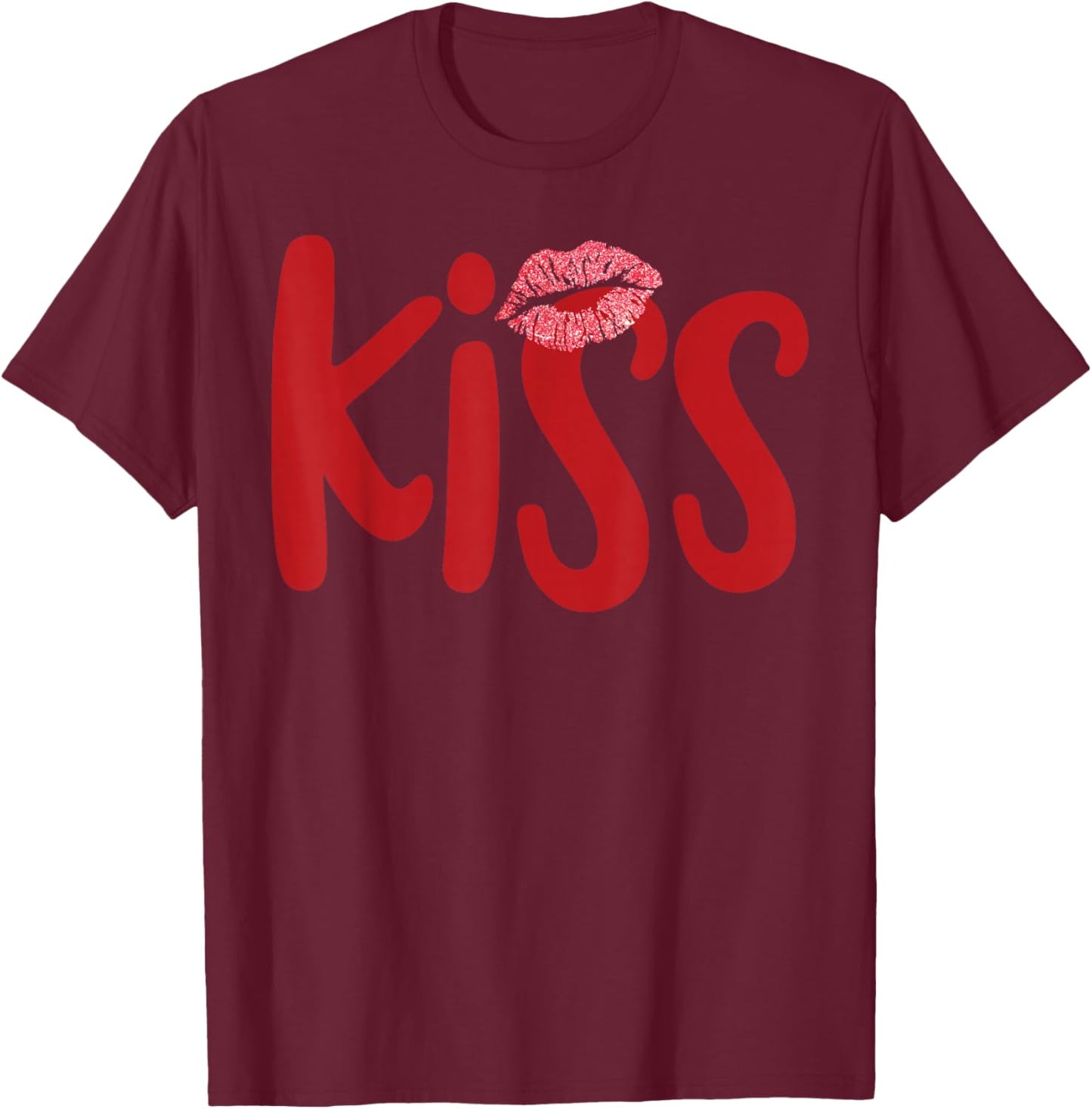 Kiss Marry Kill Girls Group Trio KISS Costume Red Kissy Lips T-Shirt - T-Shirt | Maroon