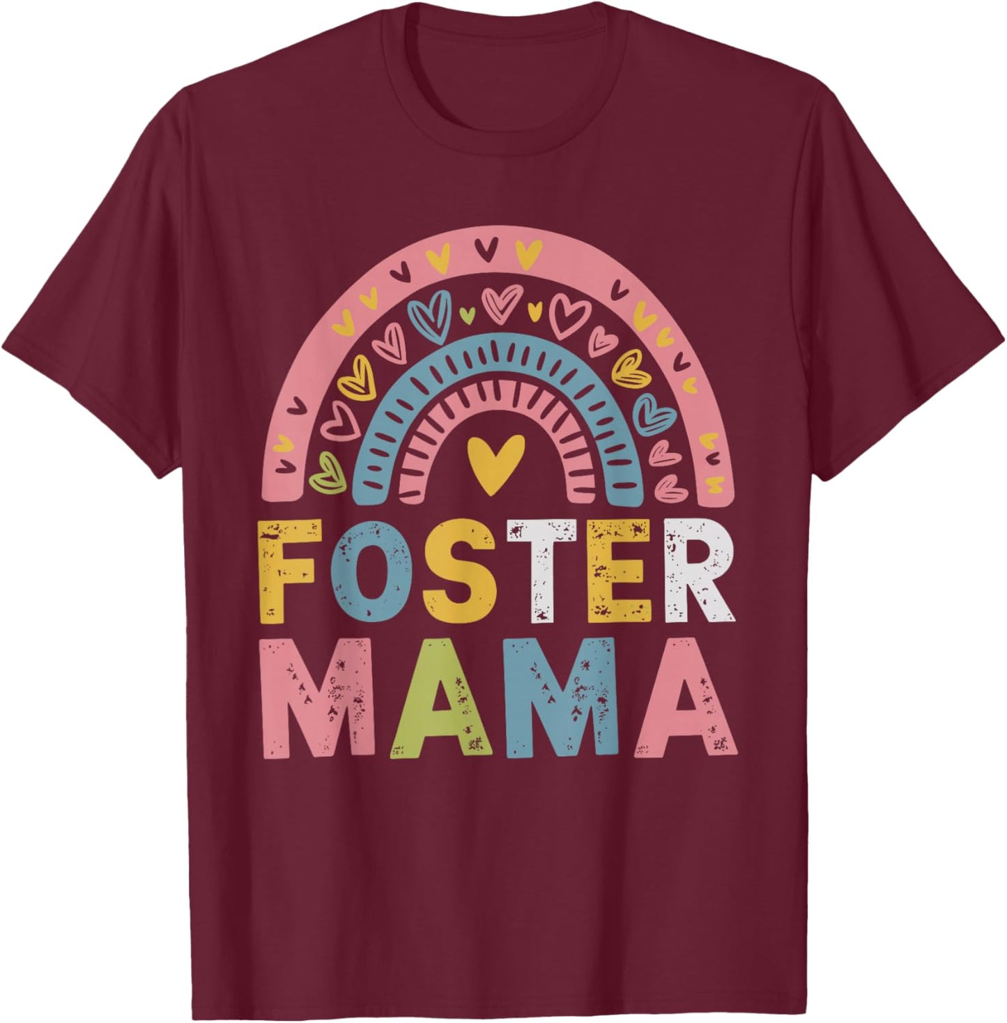 Foster Mama, Adoption Foster Care Foster Mom Adoption T-Shirt - T-Shirt | Maroon