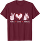 peace love horses women gifts Horseback Riding Horse T-Shirt - T-Shirt | Maroon