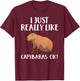 Cool Capybara Art Women Kids Rodent Animal Capybara T-Shirt - T-Shirt | Maroon