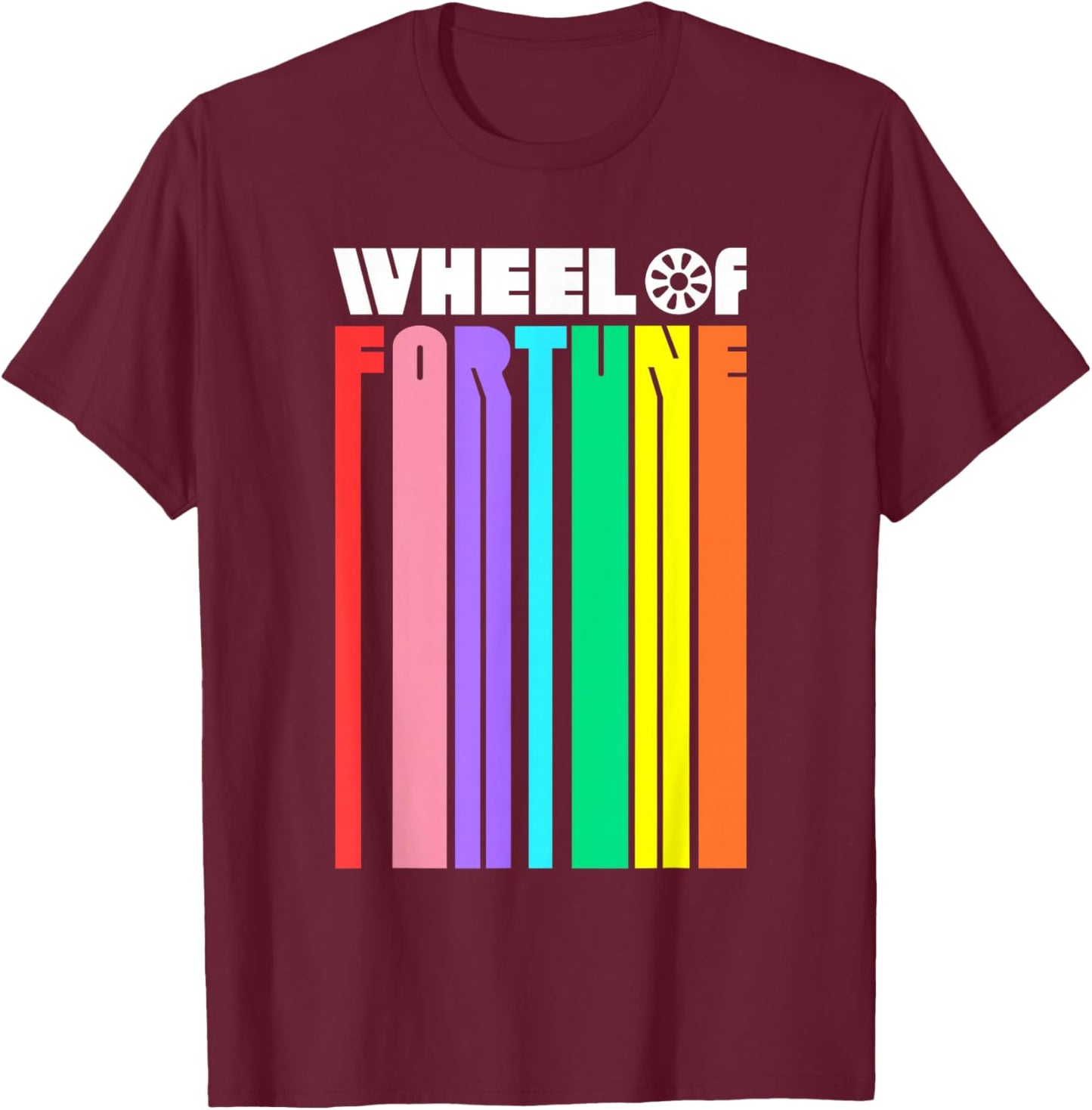 Wheel of Fortune Logo Color Blend T-Shirt - T-Shirt | Maroon