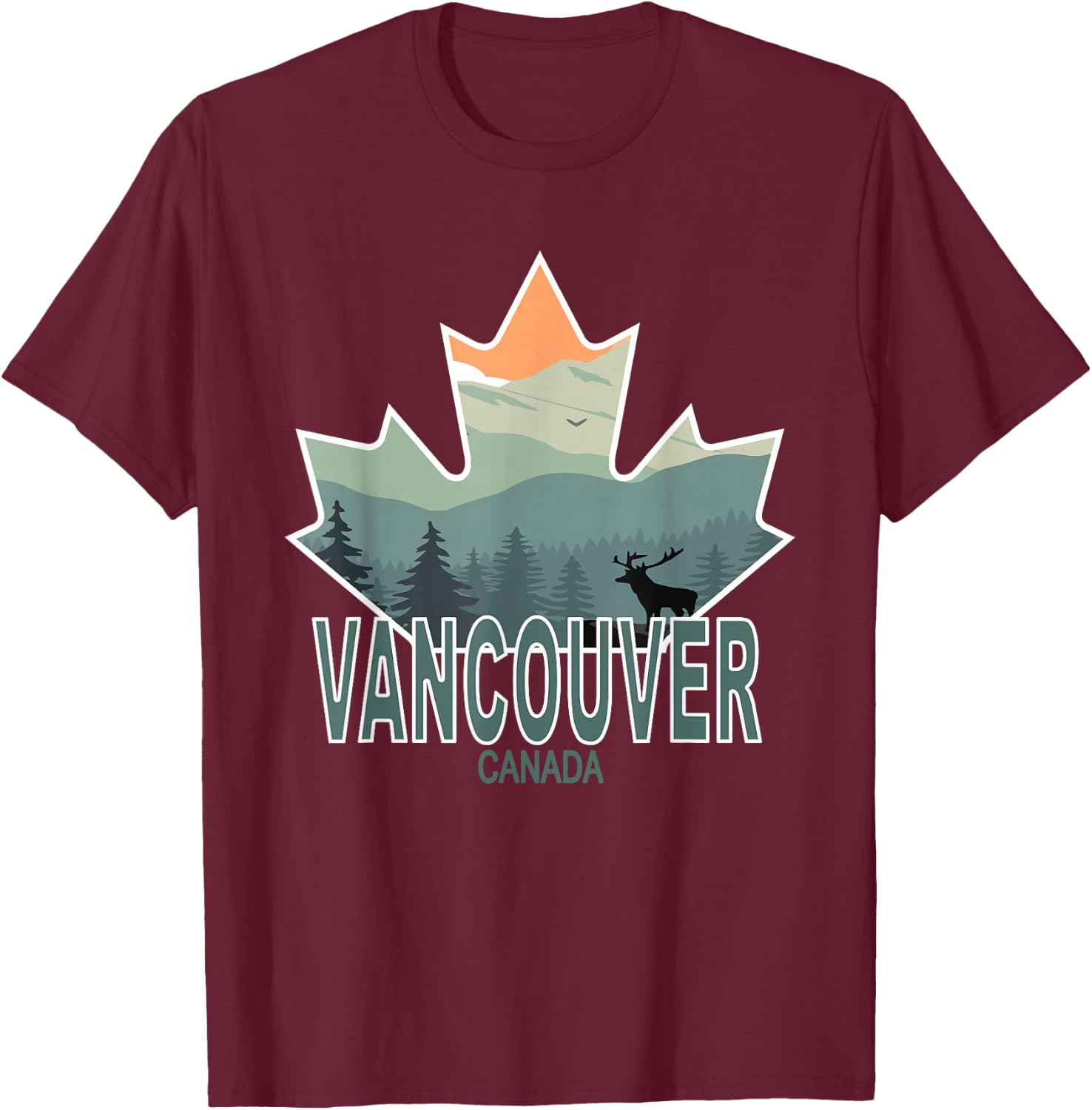 Vancouver, British Colombia, Canada T-Shirt - T-Shirt | Maroon