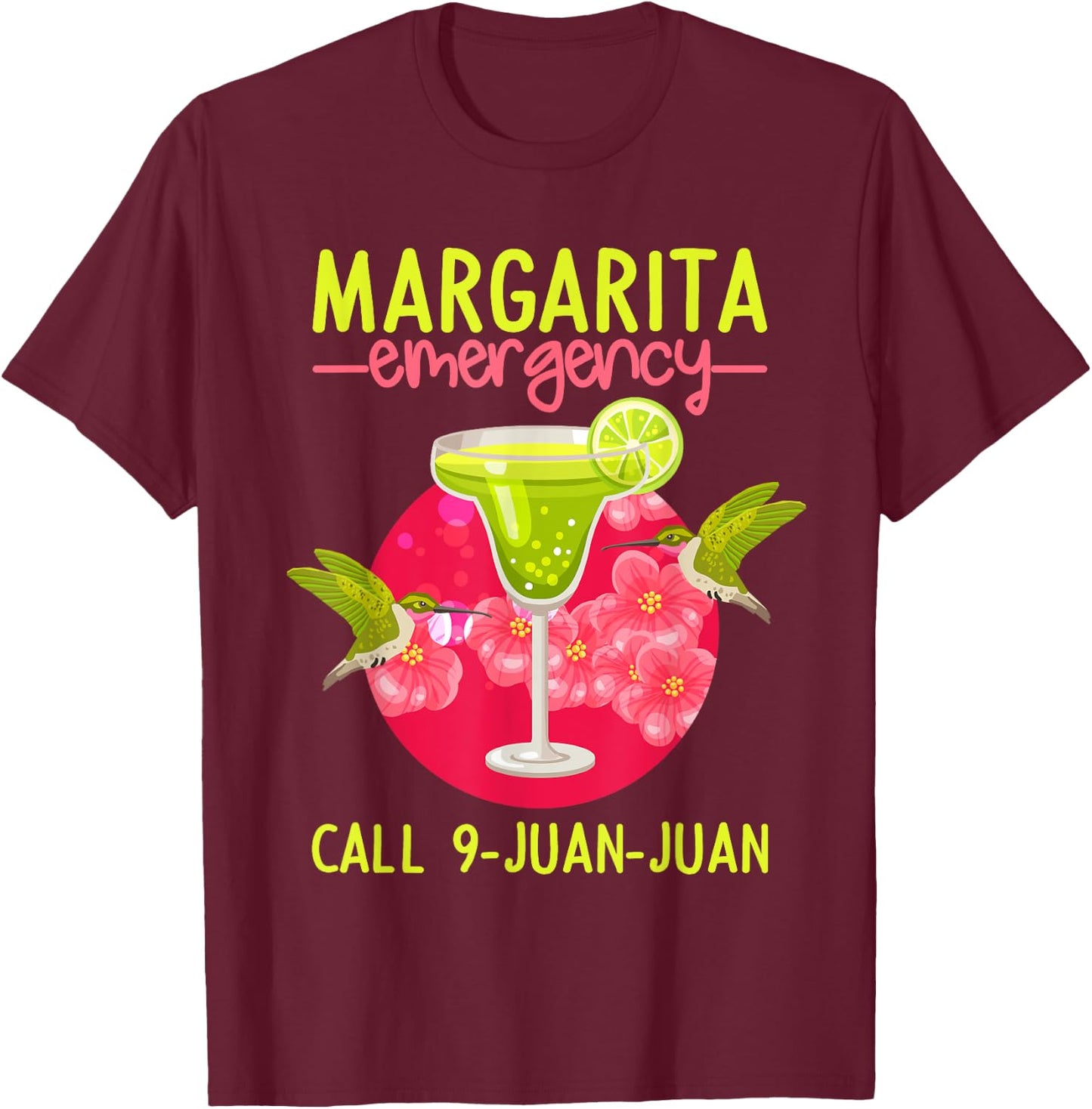Margarita Emergency Shirt Mexican Fiesta Funny Cinco de Mayo T-Shirt - T-Shirt | Maroon