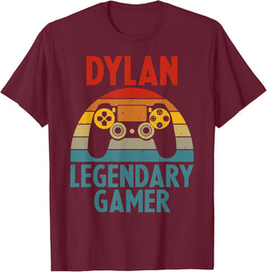 DYLAN Gift Name Personalized Funny Gaming Geek Birthday T-Shirt - T-Shirt | Maroon