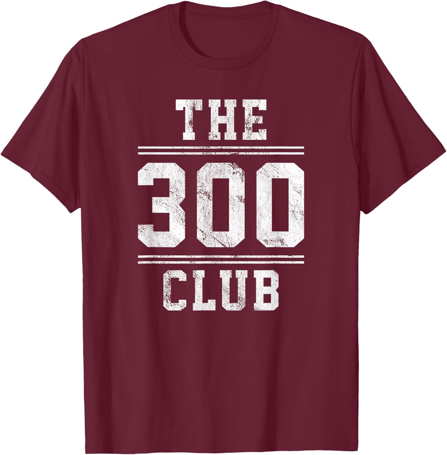 Bowling Team Shirt Co Perfect Bowling Game 300 Club Black -Adults T-Shirt - T-Shirt | Maroon