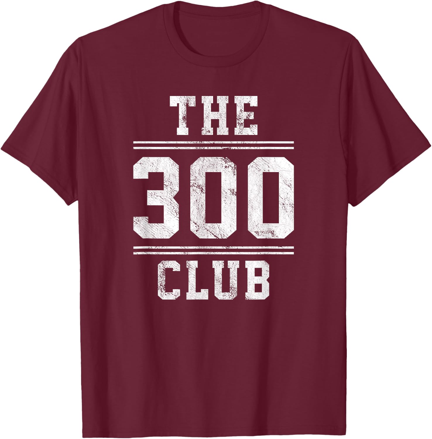 Bowling Team Shirt Co Perfect Bowling Game 300 Club Black -Adults T-Shirt - T-Shirt | Maroon