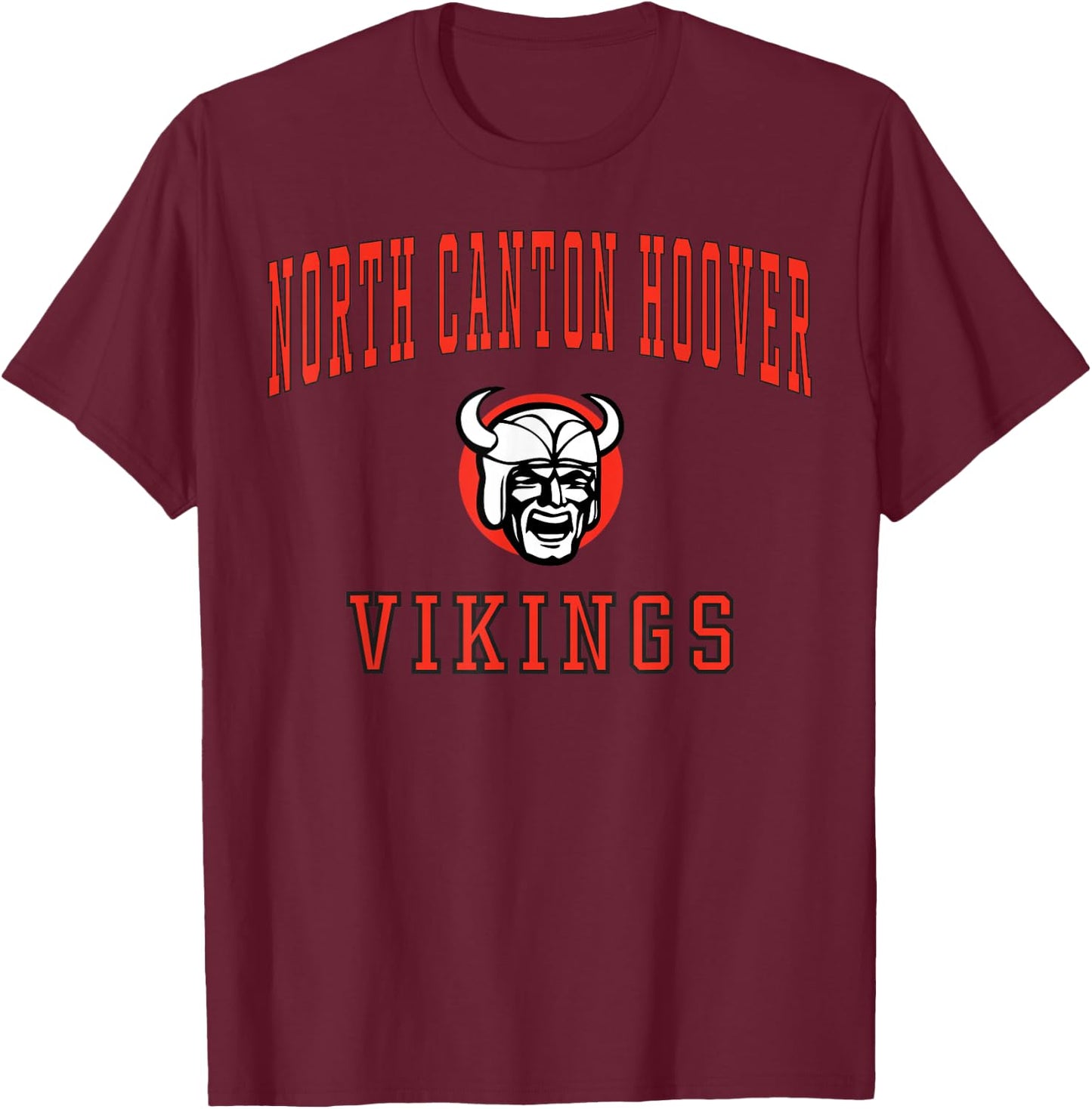 North Canton Hoover High School Vikings C1 T-Shirt - T-Shirt | Maroon