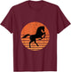 Horse Shadow: Vintage Sunset T-Shirt - T-Shirt | Maroon
