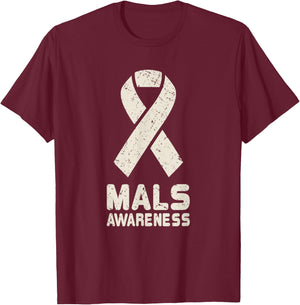 Median Arcuate Ligament Syndrome T Shirt MALS Awareness Gift T-Shirt - T-Shirt | Maroon