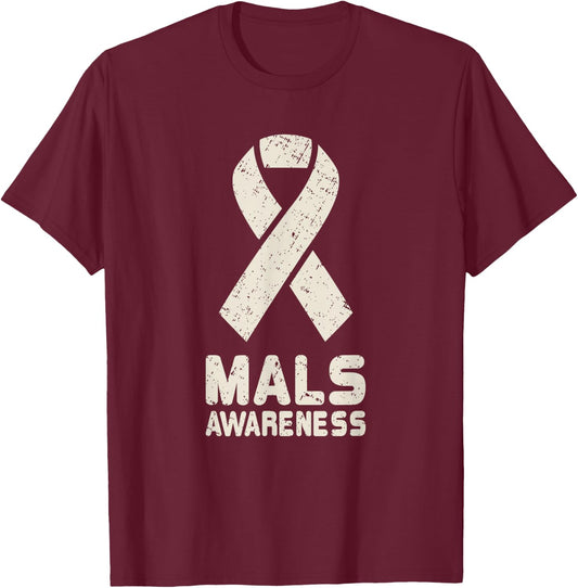 Median Arcuate Ligament Syndrome T Shirt MALS Awareness Gift T-Shirt - T-Shirt | Maroon