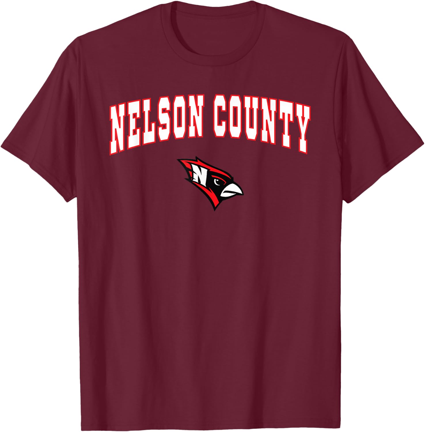 Nelson County High School Cardinals T-Shirt - T-Shirt | Maroon