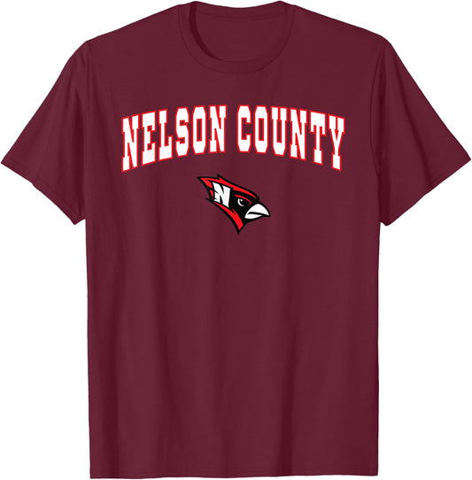 Nelson County High School Cardinals T-Shirt - T-Shirt | Maroon