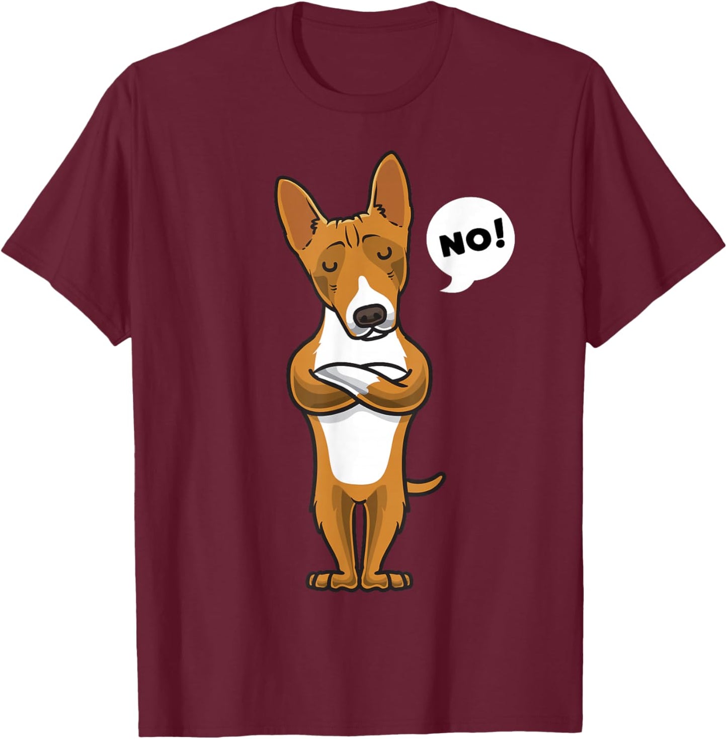 Stubborn Basenji Dog Owner T-Shirt - T-Shirt | Maroon