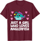 Just A Girl Who Loves Anglerfish T-Shirt - T-Shirt | Maroon