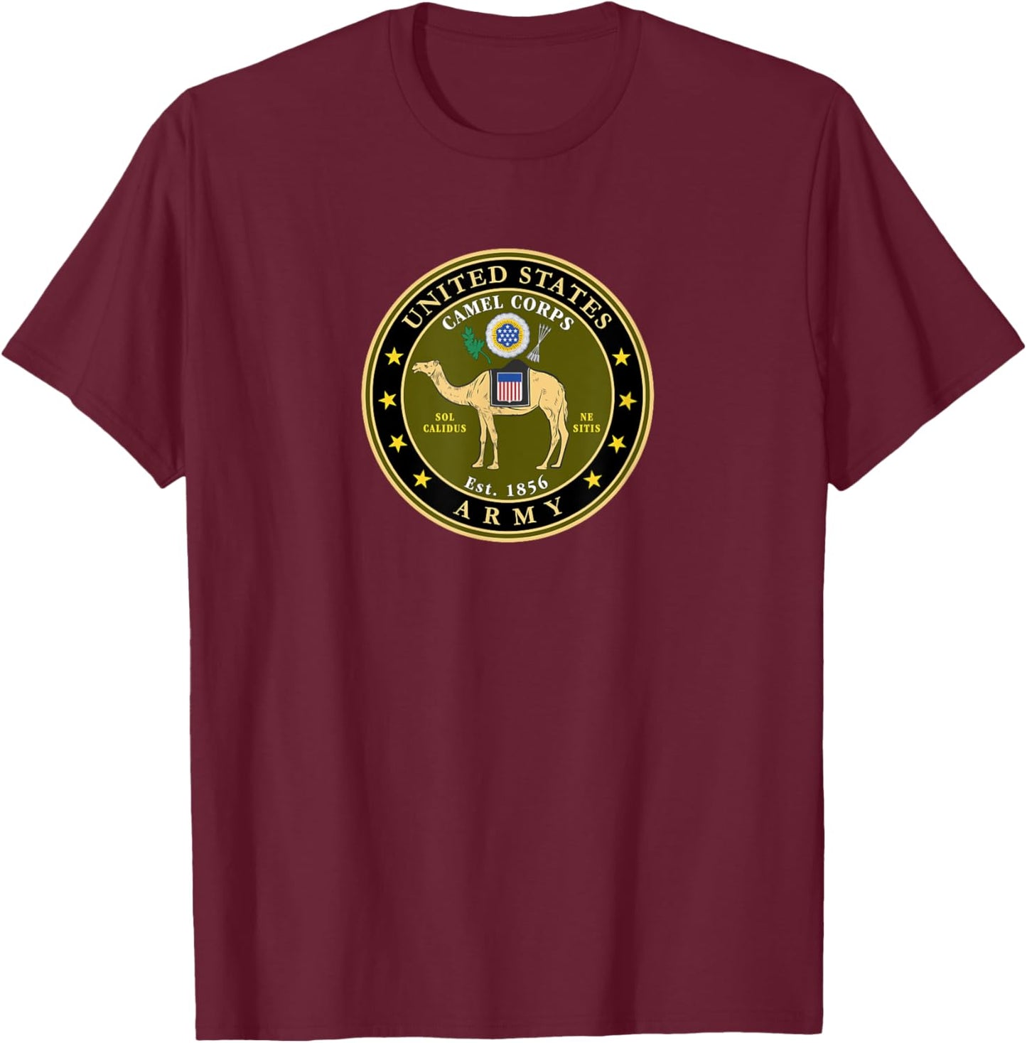 United States Army Camel Corps Established 1856 Southwest US T-Shirt - T-Shirt | Maroon