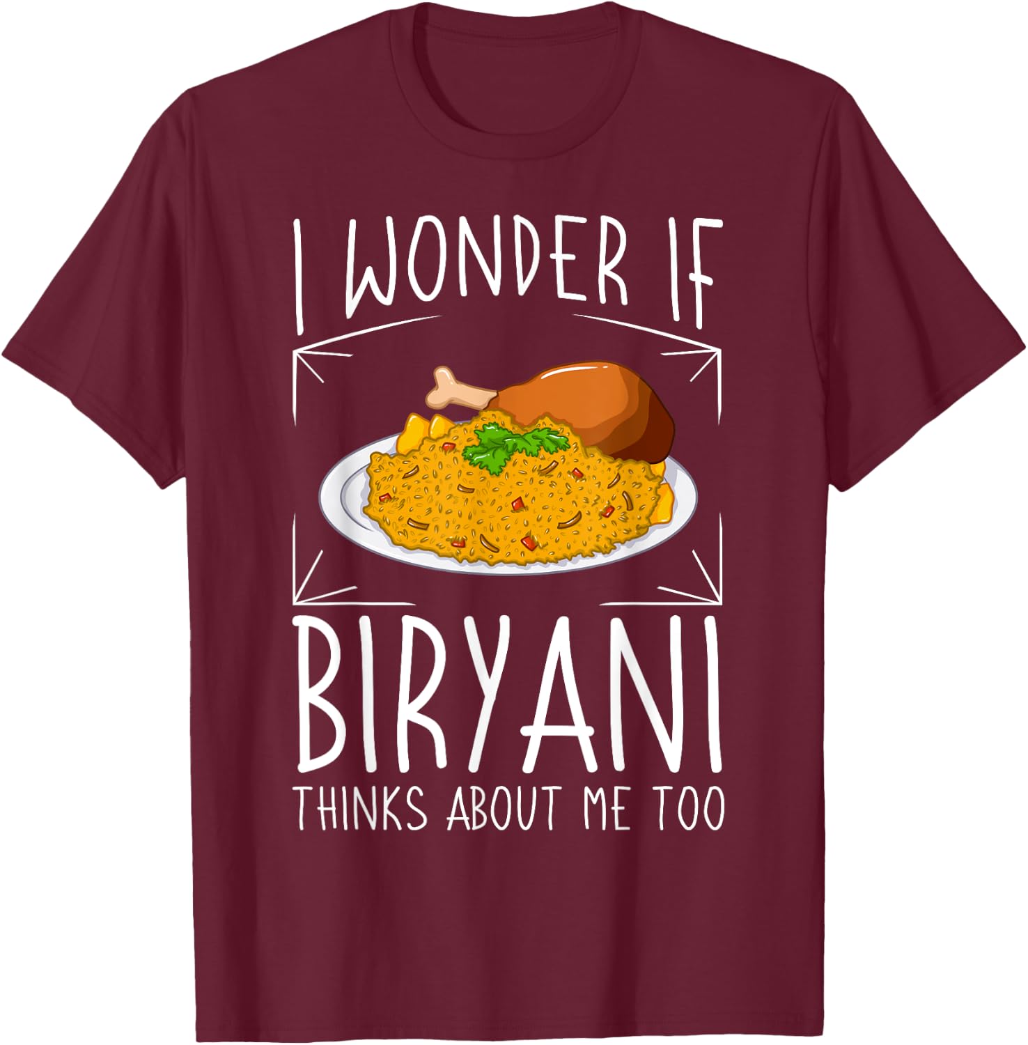 Biryani Gift Pakistani Food Chicken Dum Pot T-Shirt - T-Shirt | Maroon