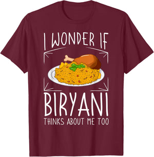 Biryani Gift Pakistani Food Chicken Dum Pot T-Shirt - T-Shirt | Maroon