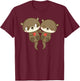 Cute Love Otter Couple Valentine's Day Men Women Kid T-Shirt - T-Shirt | Maroon