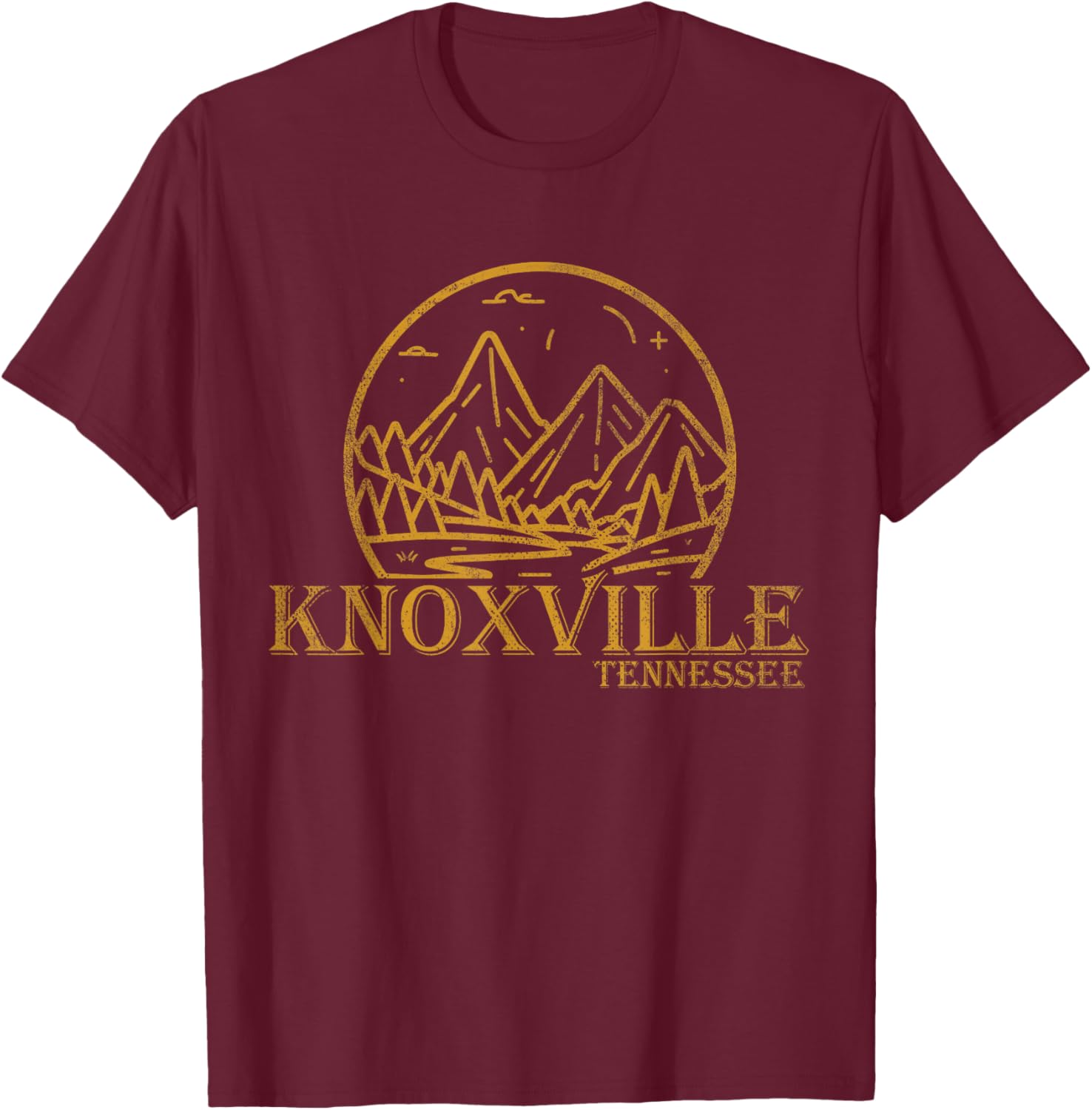 Knoxville Tennessee TN | Outdoor Hiking T-Shirt - T-Shirt | Maroon