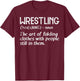 Wrestling Definition Folding Clothes Funny Men Women Kids T-Shirt - T-Shirt | Maroon