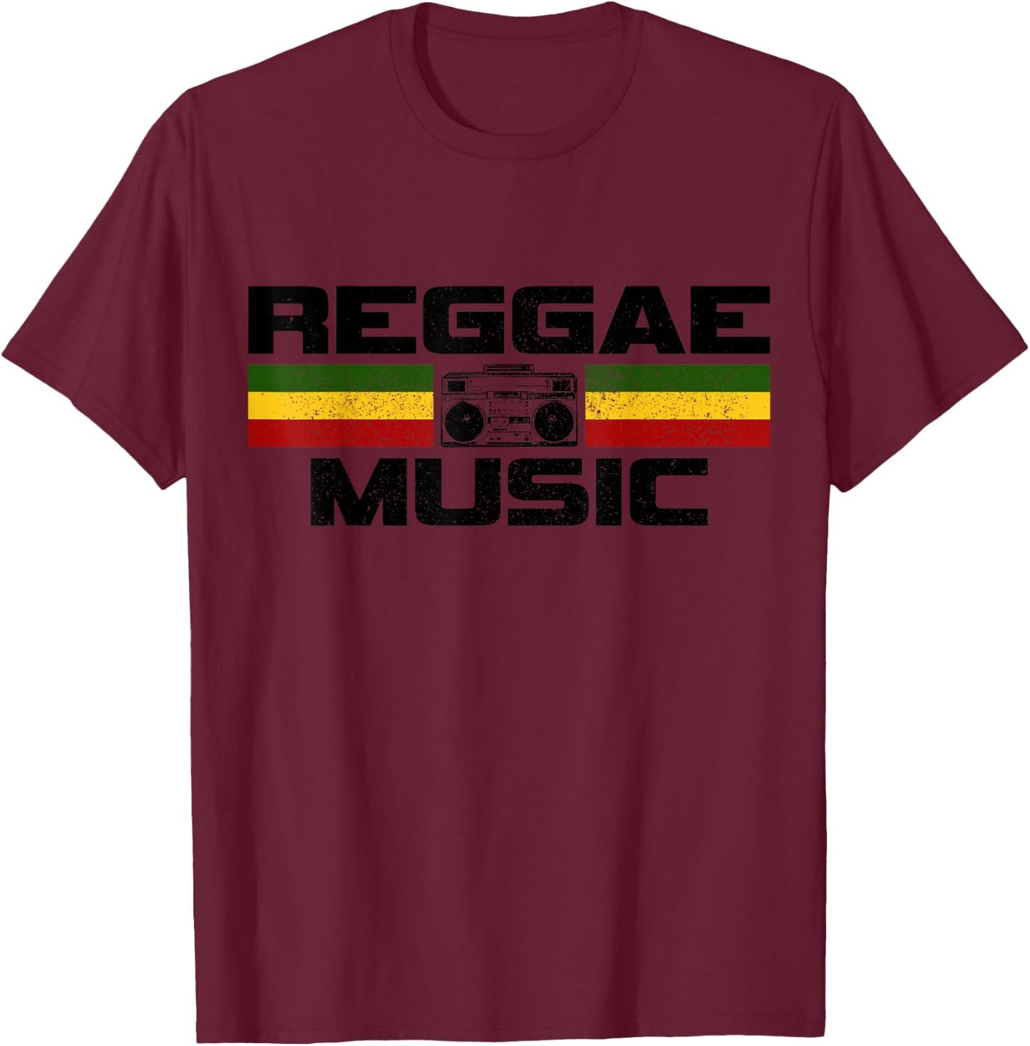 Reggae Music Rastafari Rasta Jamaica Gift T-Shirt - T-Shirt | Maroon