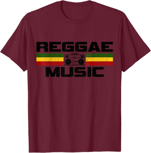 Reggae Music Rastafari Rasta Jamaica Gift T-Shirt - T-Shirt | Maroon
