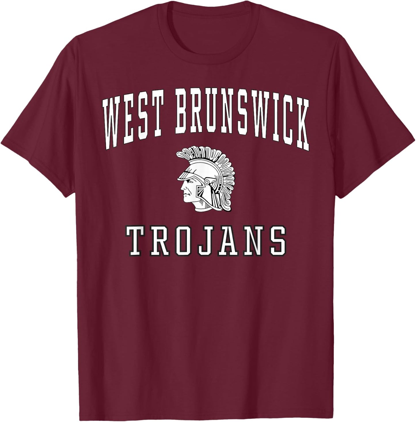 West Brunswick High School Trojans C1 T-Shirt - T-Shirt | Maroon