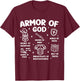 Kids Christian Lovers Armor of God Kids Jesus Faith Armor of God T-Shirt - T-Shirt | Maroon