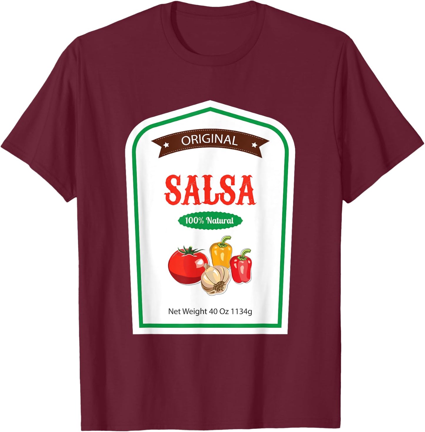 Salsa Family Sauce Costume Halloween Uniform T Shirt T-Shirt - T-Shirt | Maroon