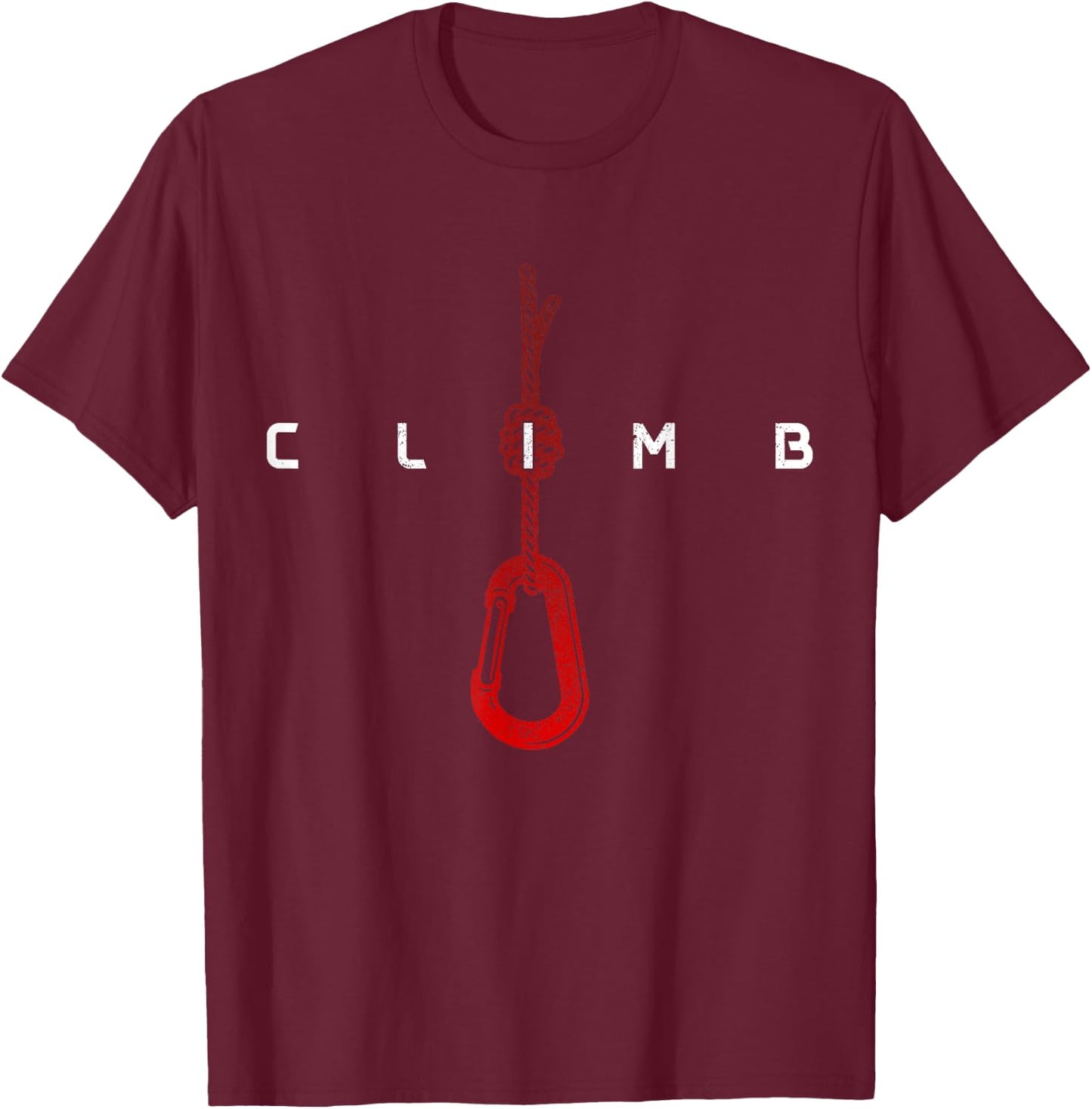 Climbing Rock Climber Bouldering Climb T-Shirt - T-Shirt | Maroon
