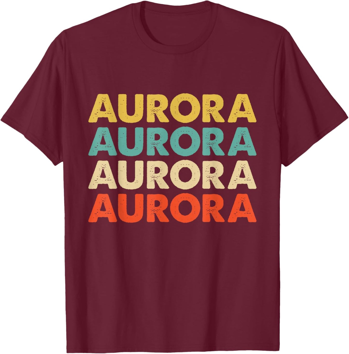 Aurora Name T-Shirt - T-Shirt | Maroon