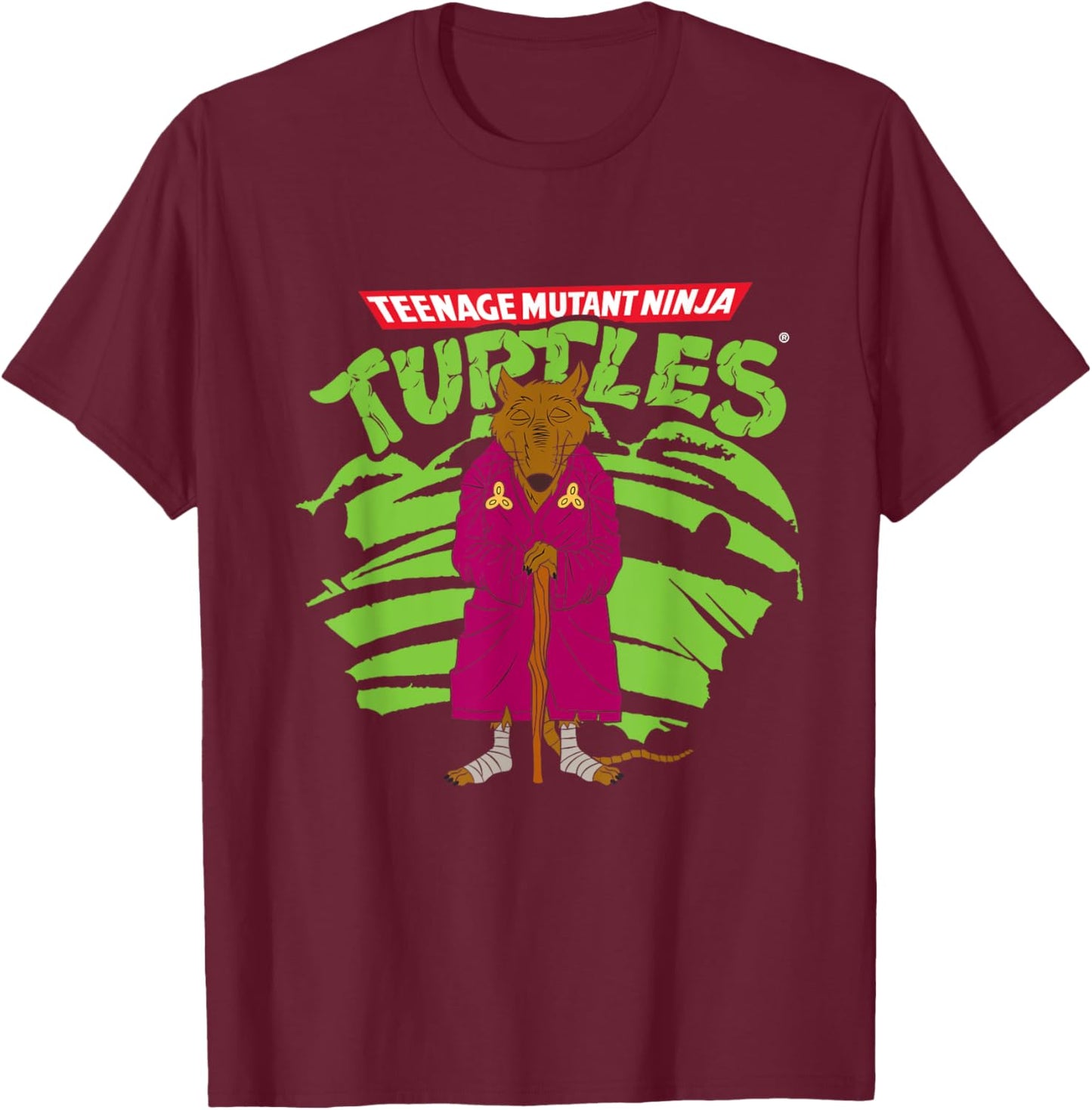 Mademark x Teenage Mutant Ninja Turtles - Teenage Mutant Ninja Turtles - Original TMNT Splinter Rat T-Shirt - T-Shirt | Maroon