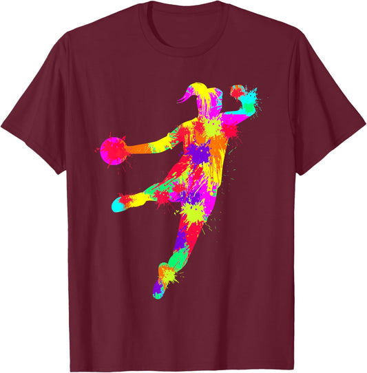 Handball Handballerin Handballspieler Mädchen Kinder T-Shirt - T-Shirt | Maroon