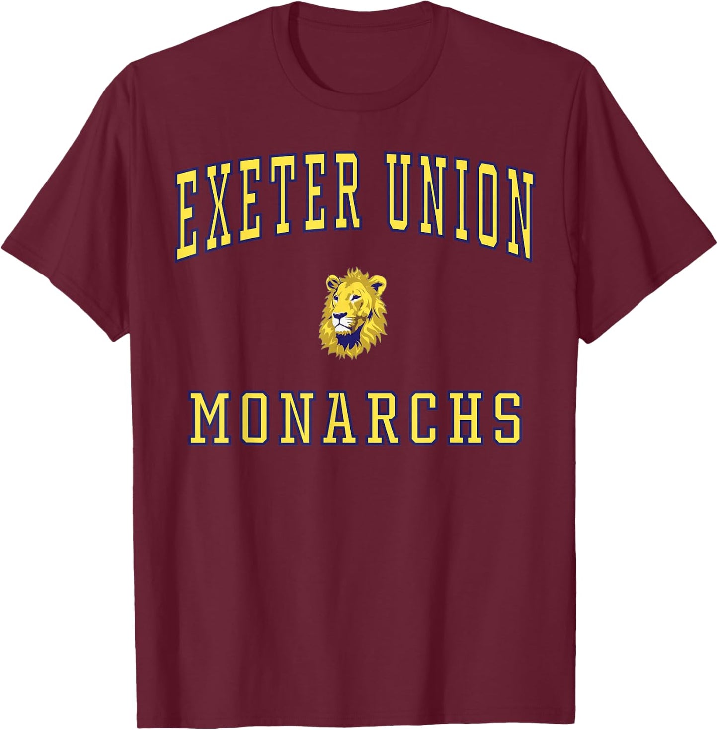 Exeter Union High School Monarchs C1 T-Shirt - T-Shirt | Maroon