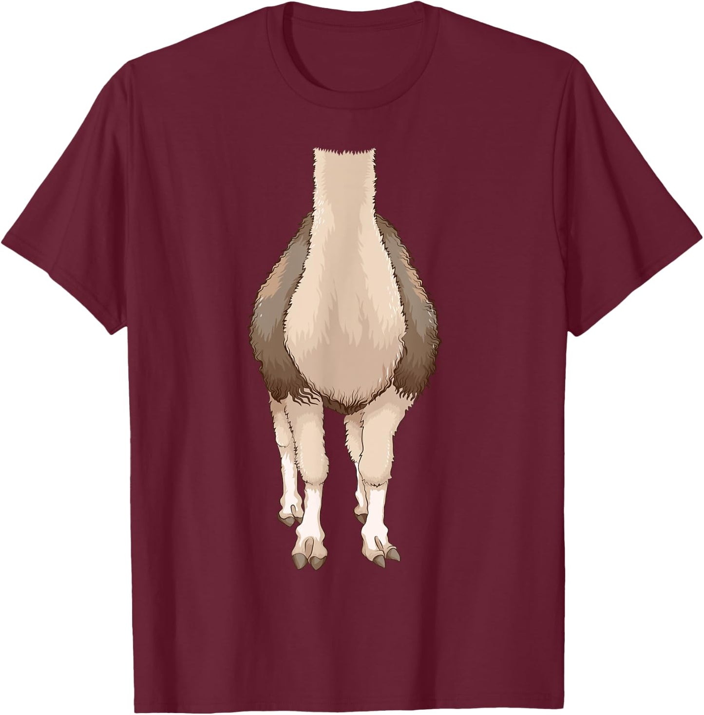 Cool Headless Llama | Funny Lazy DIY Halloween Costume Gift T-Shirt - T-Shirt | Maroon