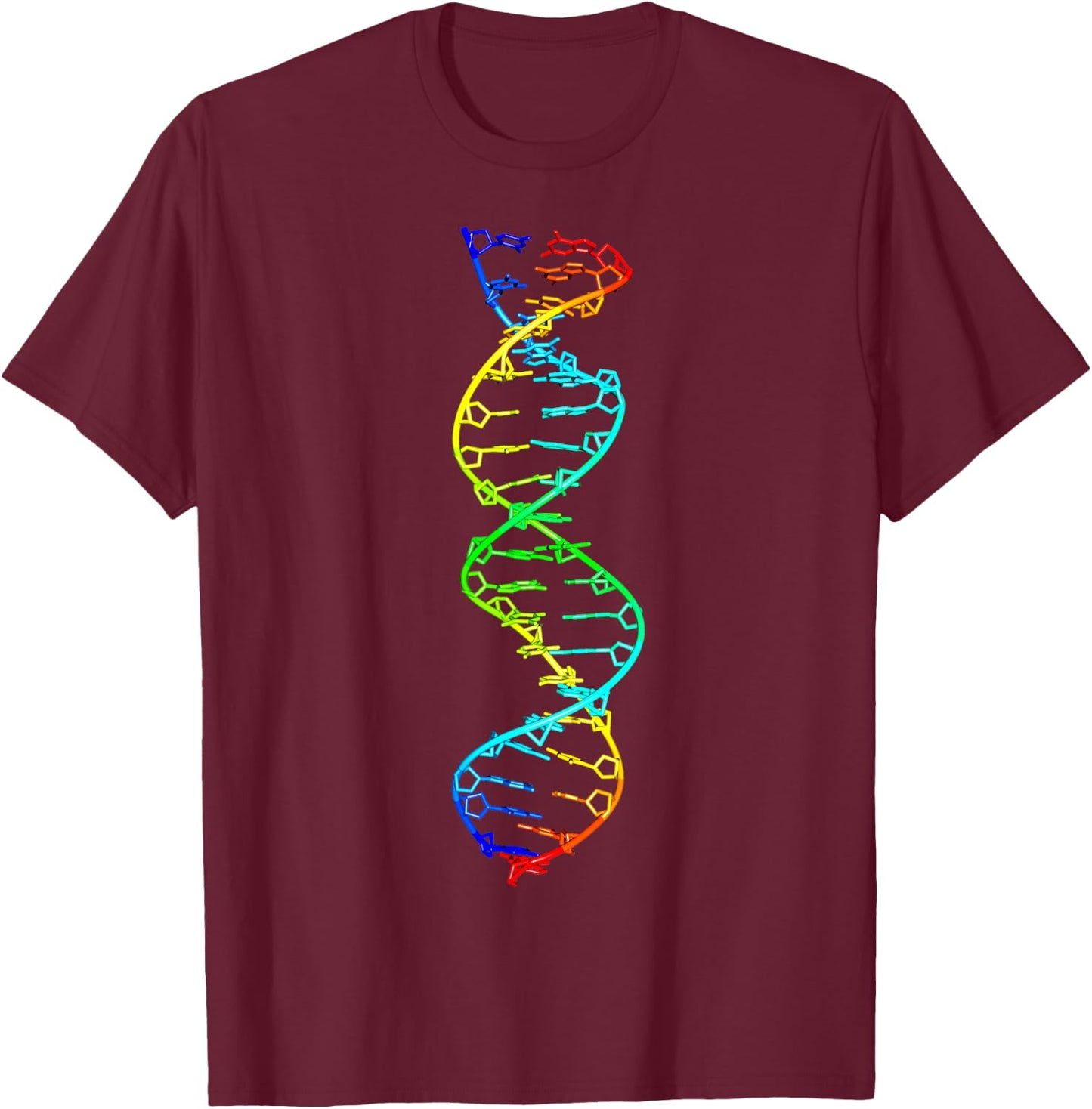 Doktoranden Bio Chemie Wissenschaft Geschenkideen Scientist DNA Double Helix Molecule - Men's Black Short Sleeve Classic Fit - Small T-Shirt - T-Shirt | Maroon