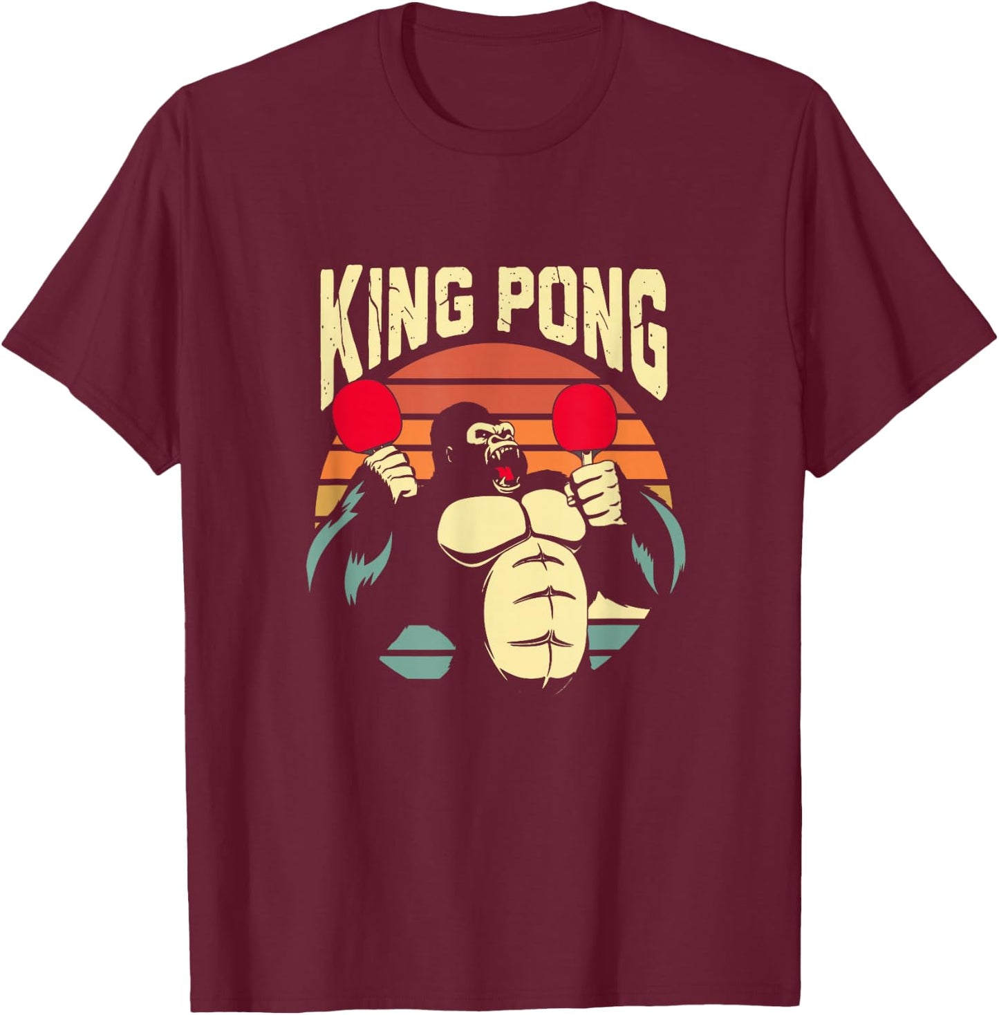 Ping Pong Table Tennis Player T-Shirt - T-Shirt | Maroon